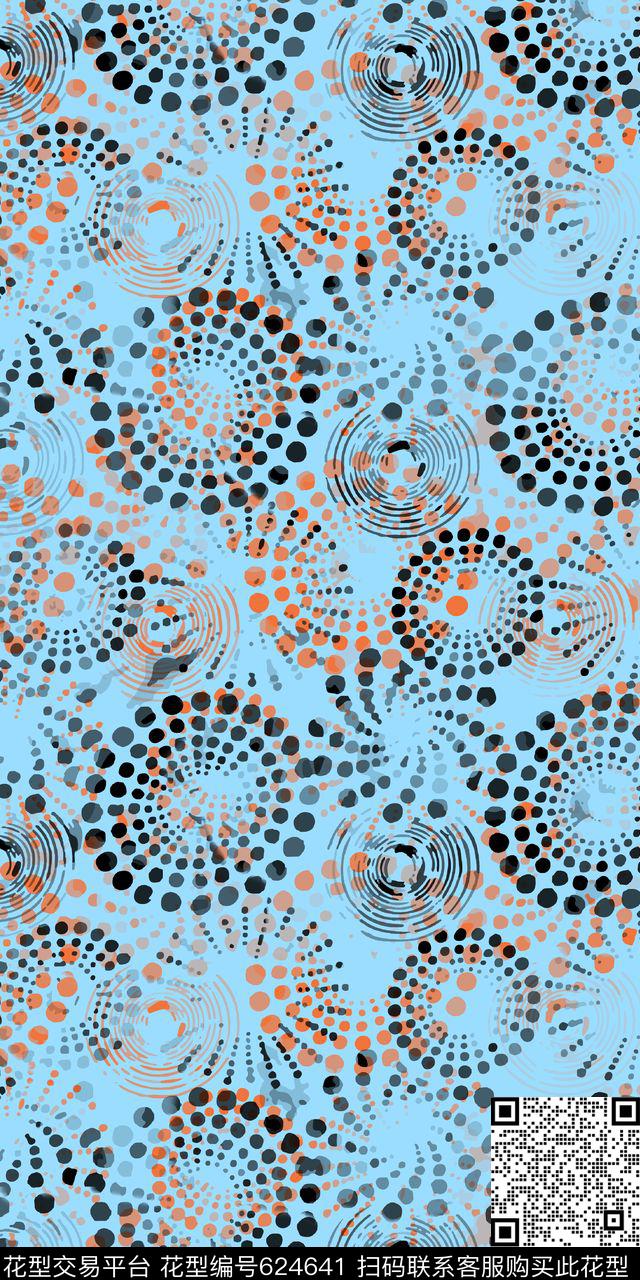 波点几何女装传统印花华亿平台下载（图片编号: 624641） - 瓦栏（Walan）