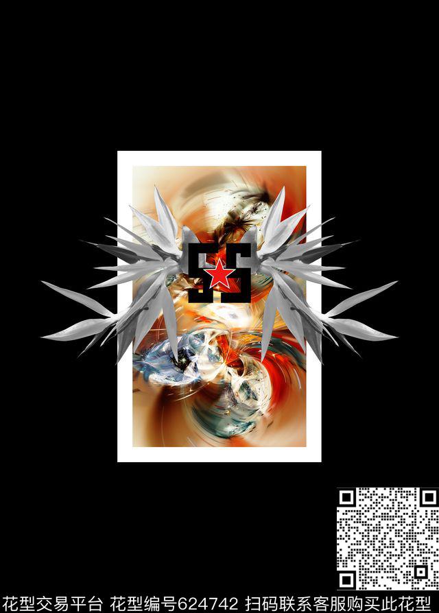 创意原创胸前独幅数码印花华亿平台下载（图片编号: 624742） - 瓦栏（Walan）