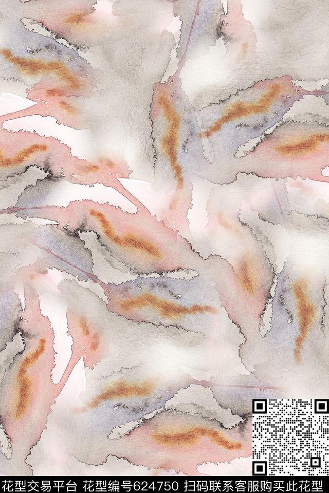 女装抽象纹理数码印花华亿平台下载（图片编号: 624750） - 瓦栏（Walan）
