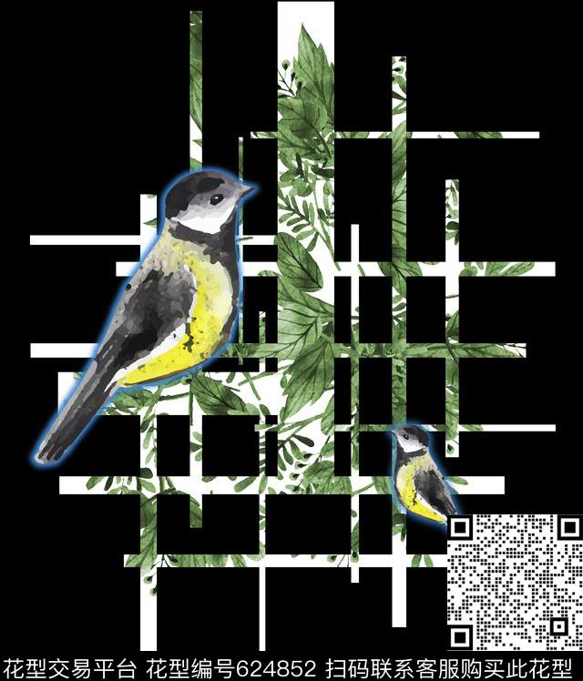 男装定位图案几何数码印花华亿平台下载（图片编号: 624852） - 瓦栏（Walan）