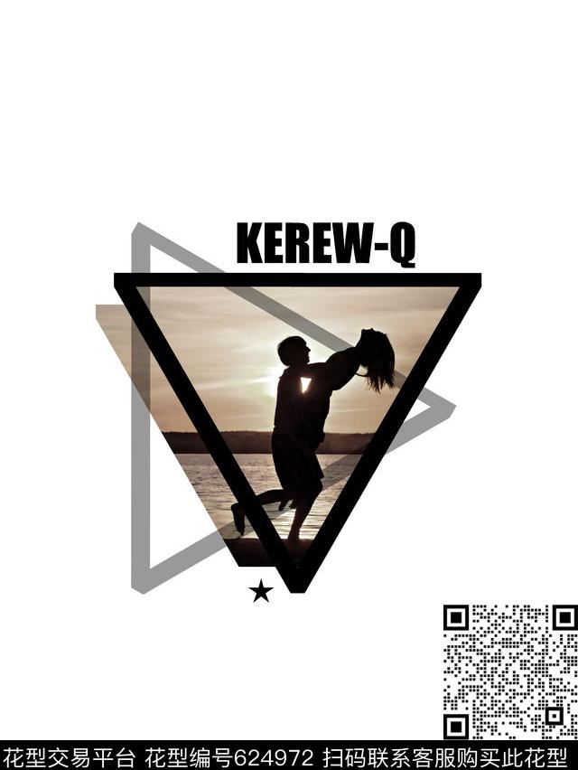 时尚潮牌几何解构风景数码印花华亿平台下载（图片编号: 624972） - 瓦栏（Walan）