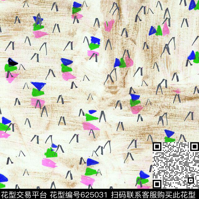 趣味几何纹理数码印花华亿平台下载（图片编号: 625031） - 瓦栏（Walan）