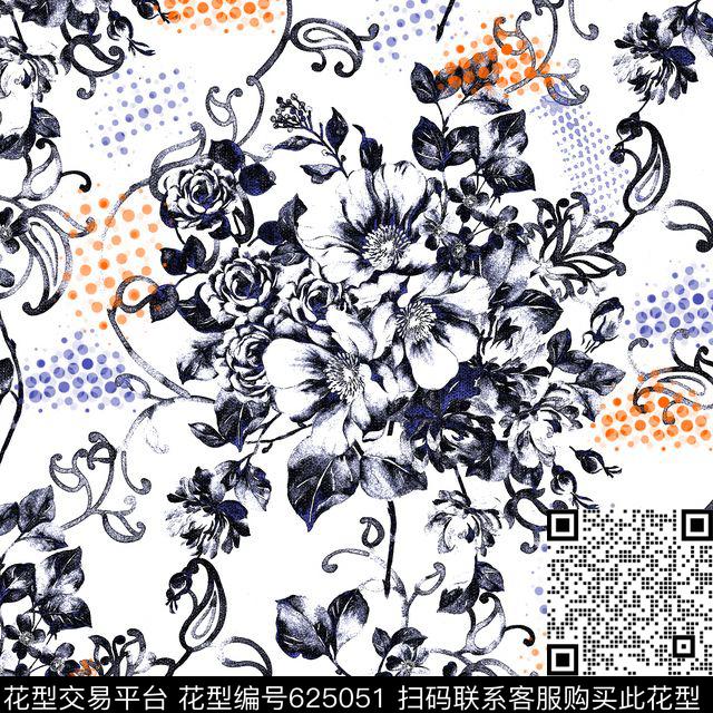 几何女装圆点数码印花华亿平台下载（图片编号: 625051） - 瓦栏（Walan）