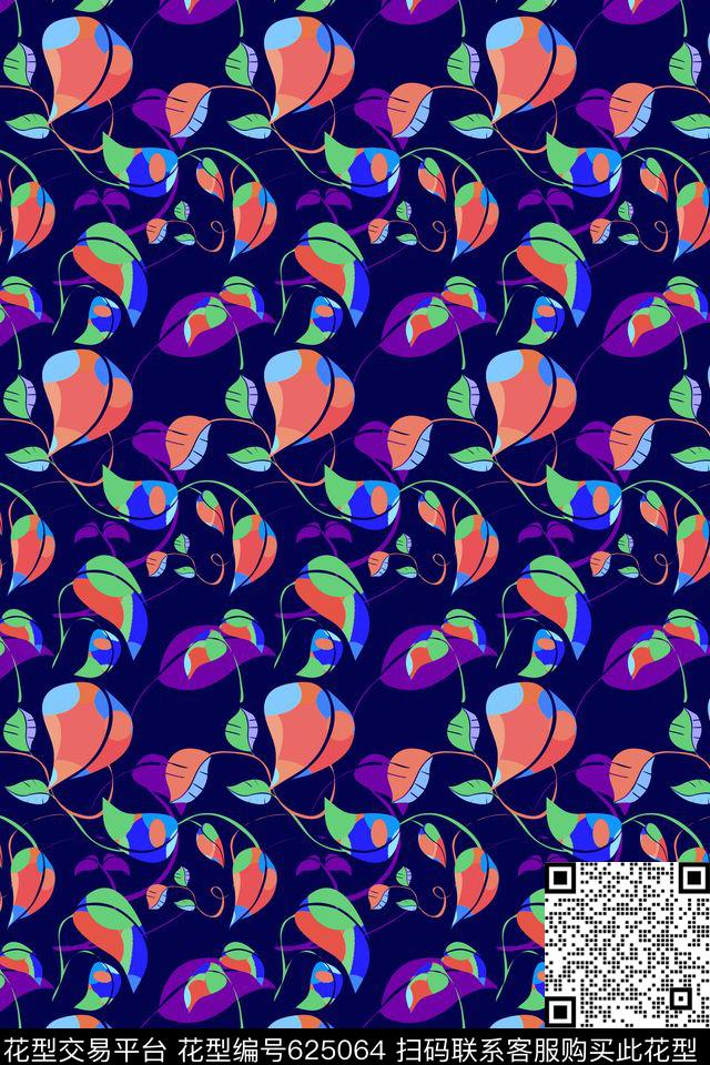 卡通叶子传统印花华亿平台下载（图片编号: 625064） - 瓦栏（Walan）