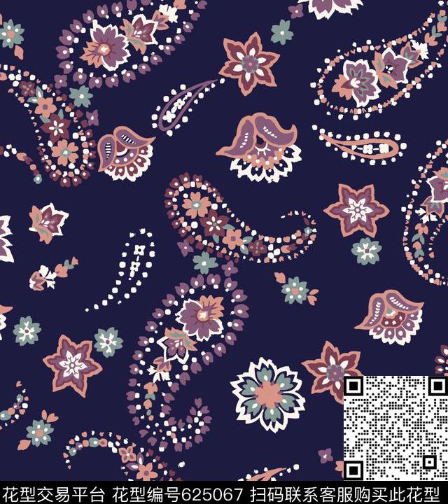 沙发布（欧式纹理）火腿花佩斯利传统印花华亿平台下载（图片编号: 625067） - 瓦栏（Walan）