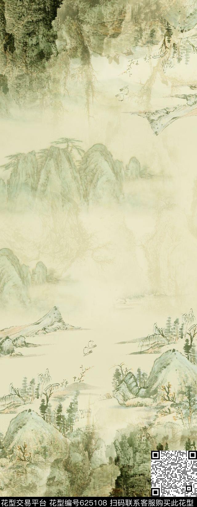 松树森林山川数码印花华亿平台下载（图片编号: 625108） - 瓦栏（Walan）