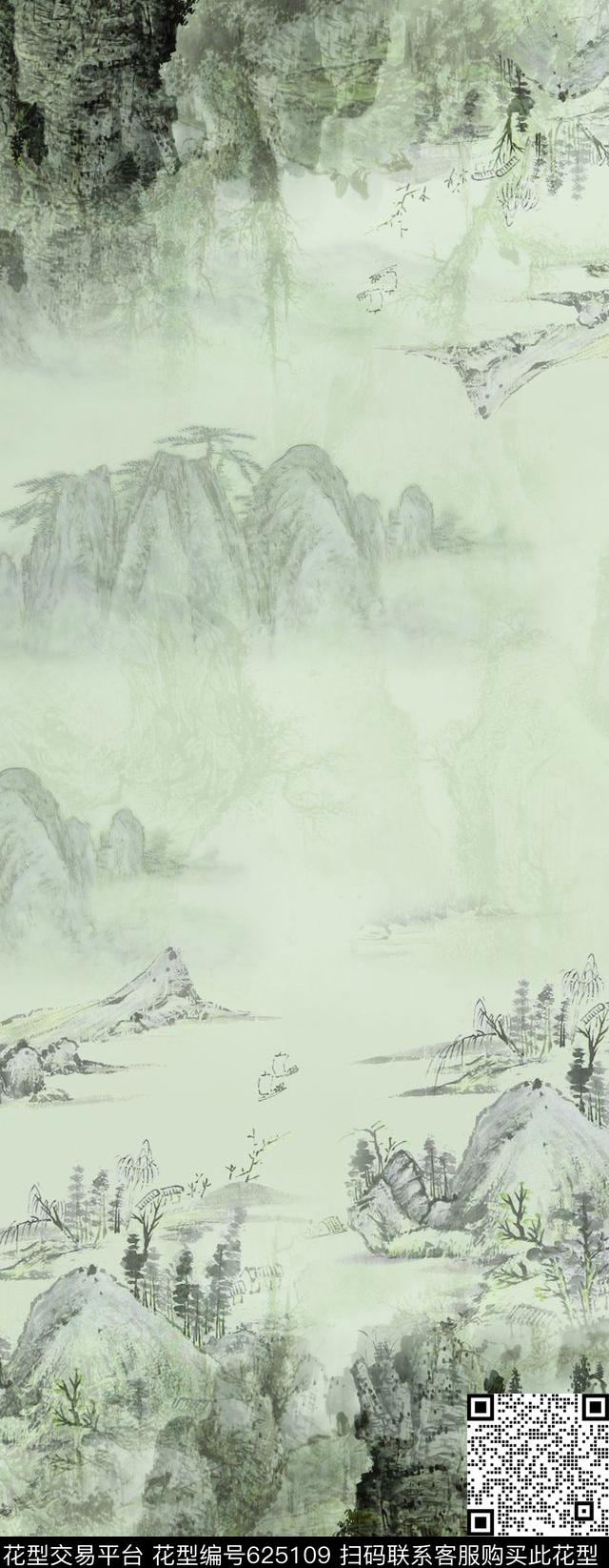 松树森林山川数码印花华亿平台下载（图片编号: 625109） - 瓦栏（Walan）