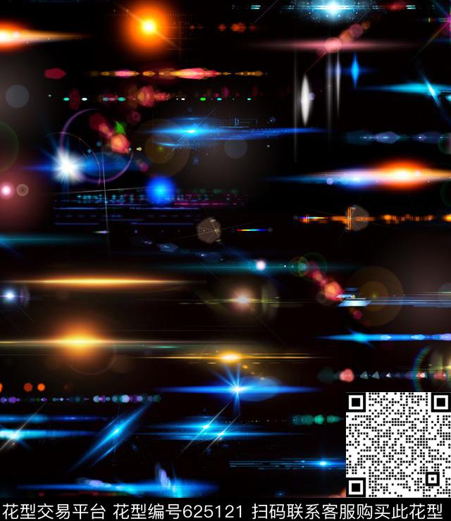 未来抽象科幻数码印花华亿平台下载（图片编号: 625121） - 瓦栏（Walan）