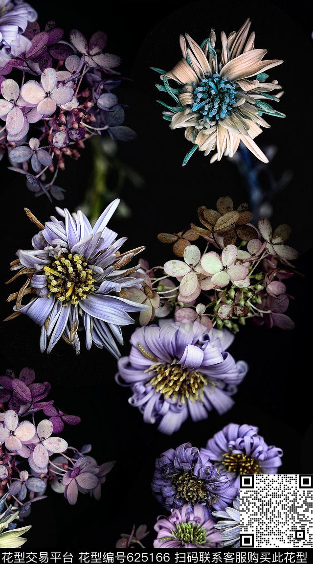 花朵实体花卉数码印花华亿平台下载（图片编号: 625166） - 瓦栏（Walan）