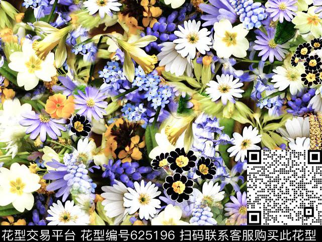 时尚抽象手绘水彩花卉花卉数码印花时尚潮流大牌女装裙子家访丝巾印花时尚流行春夏清爽印花数码印花华亿平台下载（图片编号: 625196） - 瓦栏（Walan）