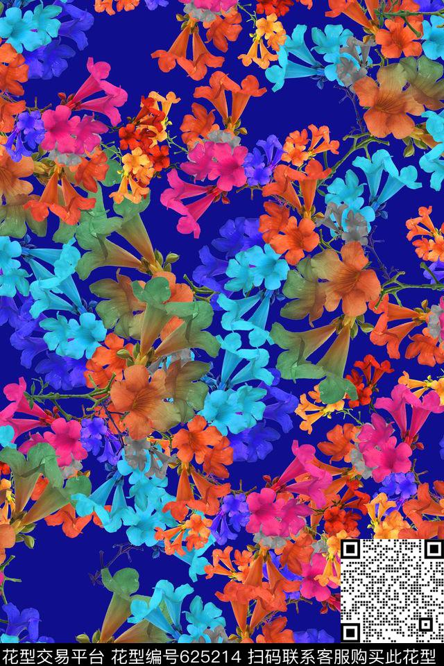 花卉数码印花华亿平台下载（图片编号: 625214） - 瓦栏（Walan）