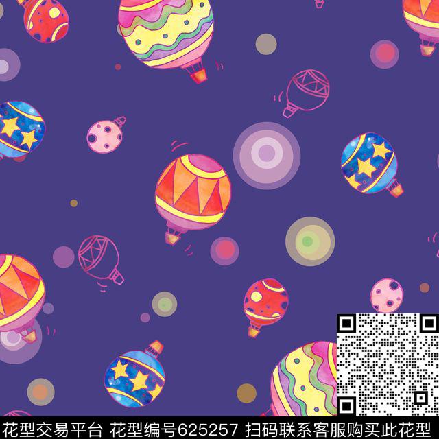 卡通热气球小清新传统印花华亿平台下载（图片编号: 625257） - 瓦栏（Walan）