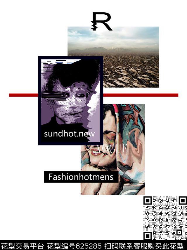 潮牌纪梵希MB风格数码印花华亿平台下载（图片编号: 625285） - 瓦栏（Walan）