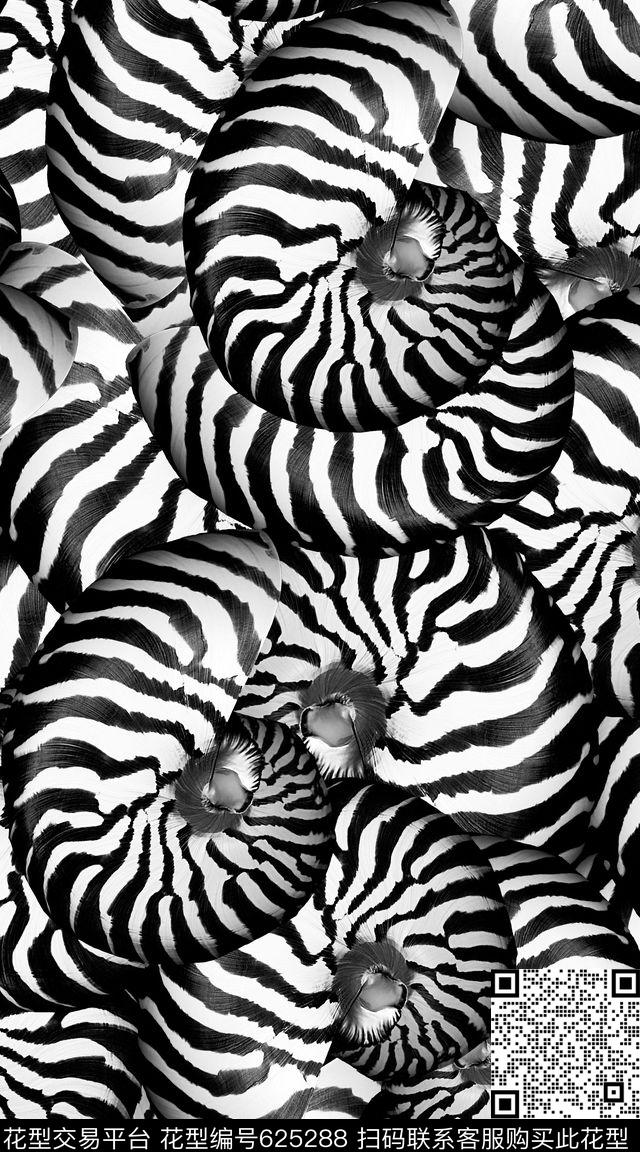 螺旋条纹斑马纹数码印花华亿平台下载（图片编号: 625288） - 瓦栏（Walan）