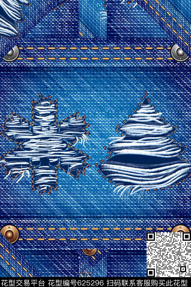 时尚抽象手绘牛仔纹理数码印花时尚潮流大牌欧美风格时尚流行设计几何纹理印花数码印花华亿平台下载（图片编号: 625296） - 瓦栏（Walan）
