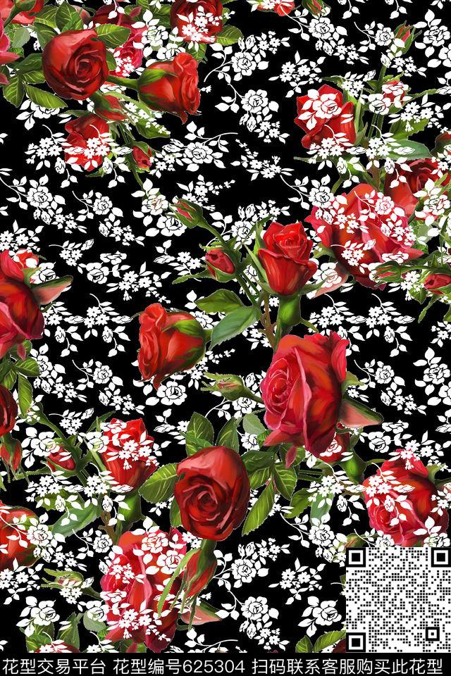 花朵花卉数码印花华亿平台下载（图片编号: 625304） - 瓦栏（Walan）