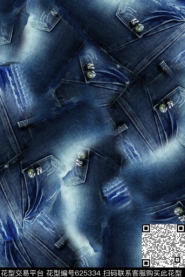 时尚抽象手绘牛仔纹理数码印花时尚潮流大牌风格外套夹克印花时尚流行设计欧美大牌风格数码印花华亿平台下载（图片编号: 625334） - 瓦栏（Walan）