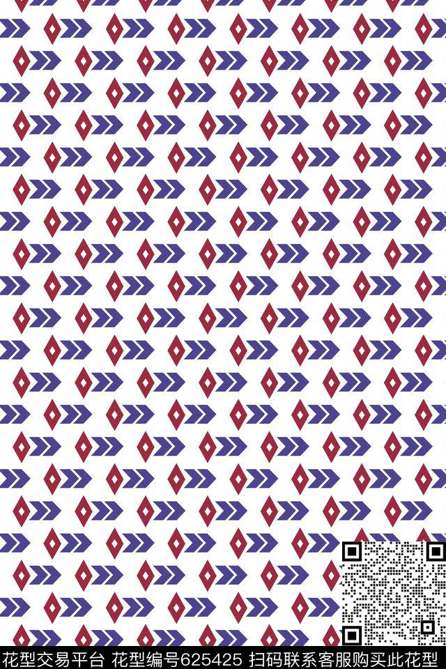 男装菱形不规则几何传统印花华亿平台下载（图片编号: 625425） - 瓦栏（Walan）