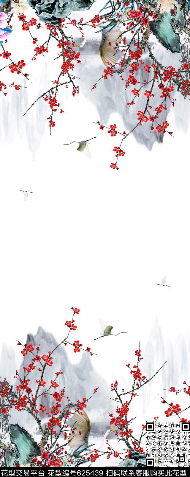 花卉风景数码印花华亿平台下载（图片编号: 625439） - 瓦栏（Walan）