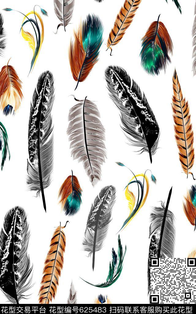 羽毛羽绒素底数码印花华亿平台下载（图片编号: 625483） - 瓦栏（Walan）