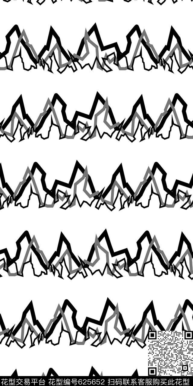 男装线条不规则几何传统印花华亿平台下载（图片编号: 625652） - 瓦栏（Walan）
