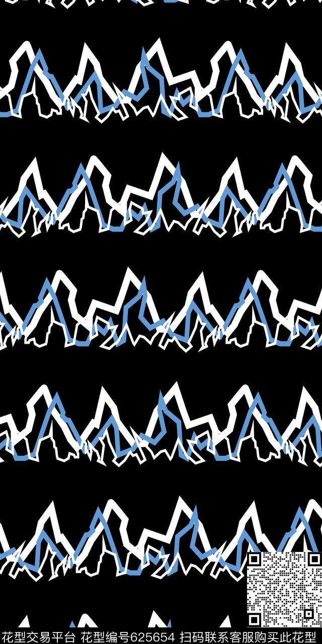 男装线条不规则几何传统印花华亿平台下载（图片编号: 625654） - 瓦栏（Walan）