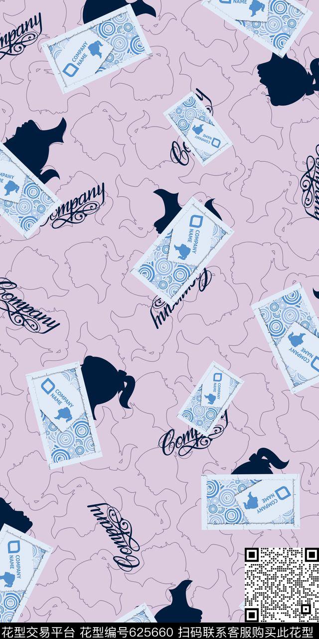 不规则几何人物剪影字母传统印花华亿平台下载（图片编号: 625660） - 瓦栏（Walan）