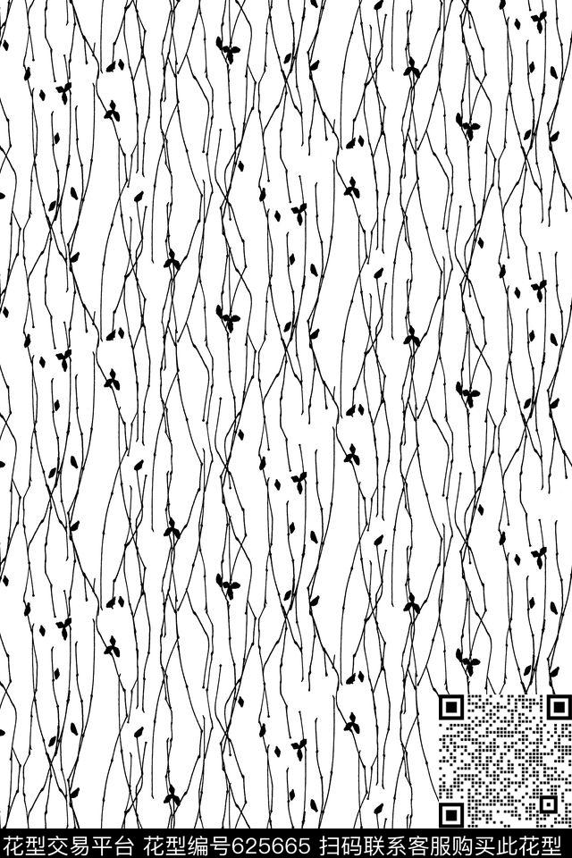 不规则几何几何树枝传统印花华亿平台下载（图片编号: 625665） - 瓦栏（Walan）