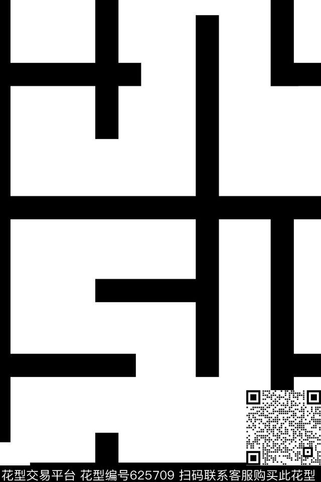 黑白条纹简约传统印花华亿平台下载（图片编号: 625709） - 瓦栏（Walan）