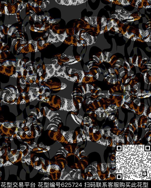 男装蛇纹几何数码印花华亿平台下载（图片编号: 625724） - 瓦栏（Walan）