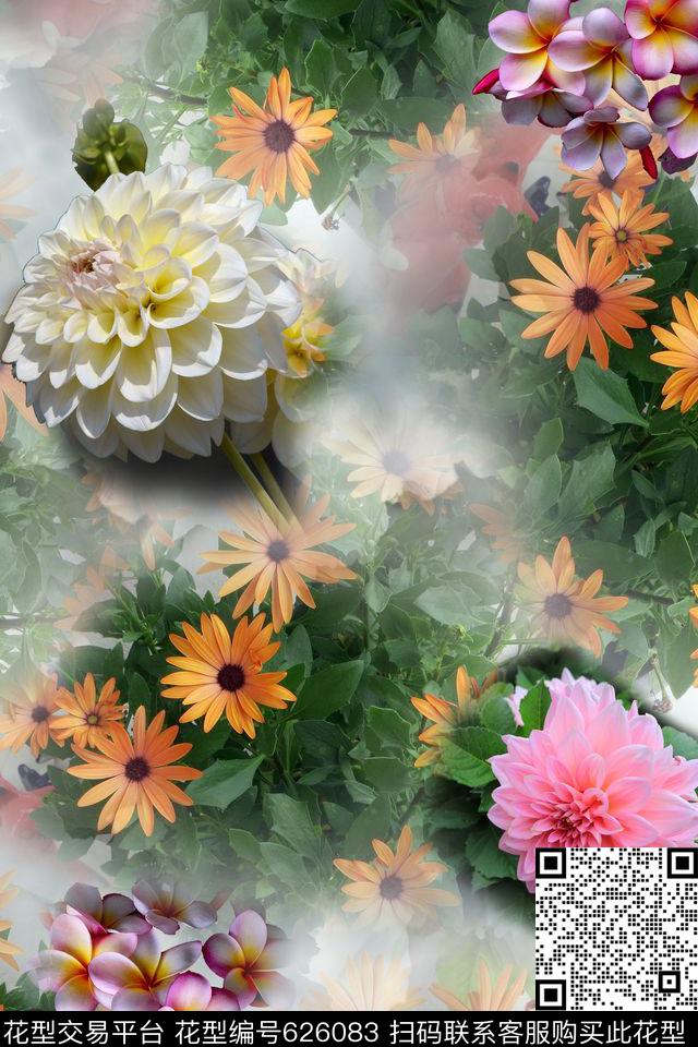 花朵花卉数码印花华亿平台下载（图片编号: 626083） - 瓦栏（Walan）