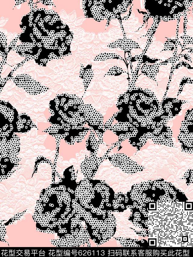 花纹传统蕾丝传统印花华亿平台下载（图片编号: 626113） - 瓦栏（Walan）