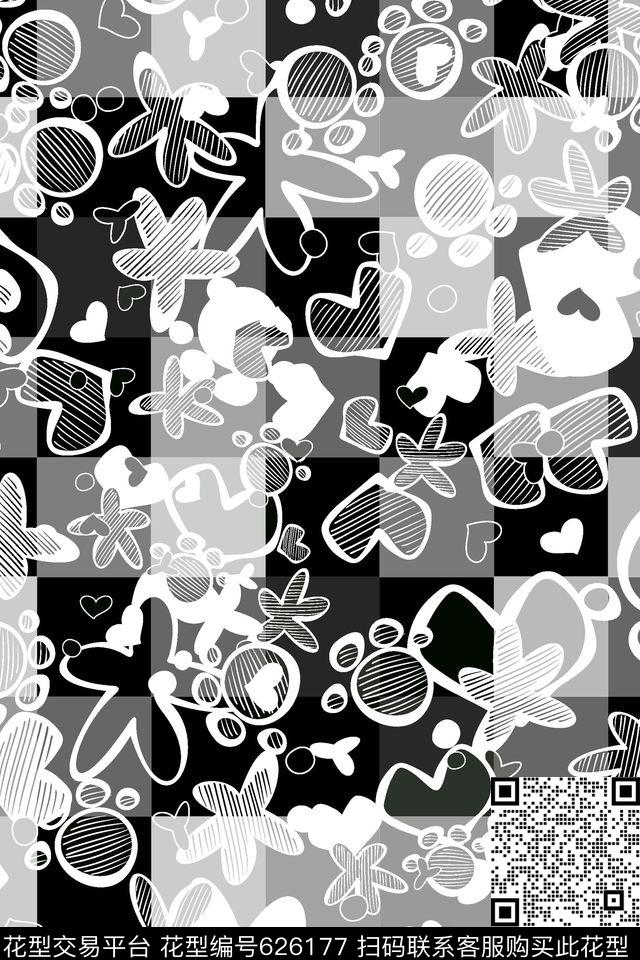 方格圆形色块传统印花华亿平台下载（图片编号: 626177） - 瓦栏（Walan）