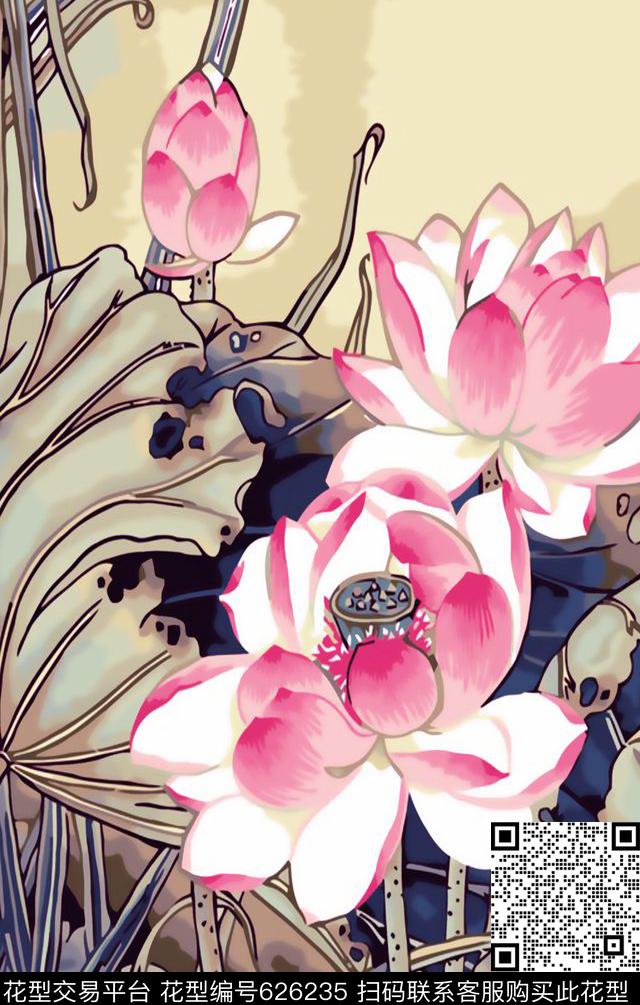 花朵数码印花华亿平台下载（图片编号: 626235） - 瓦栏（Walan）