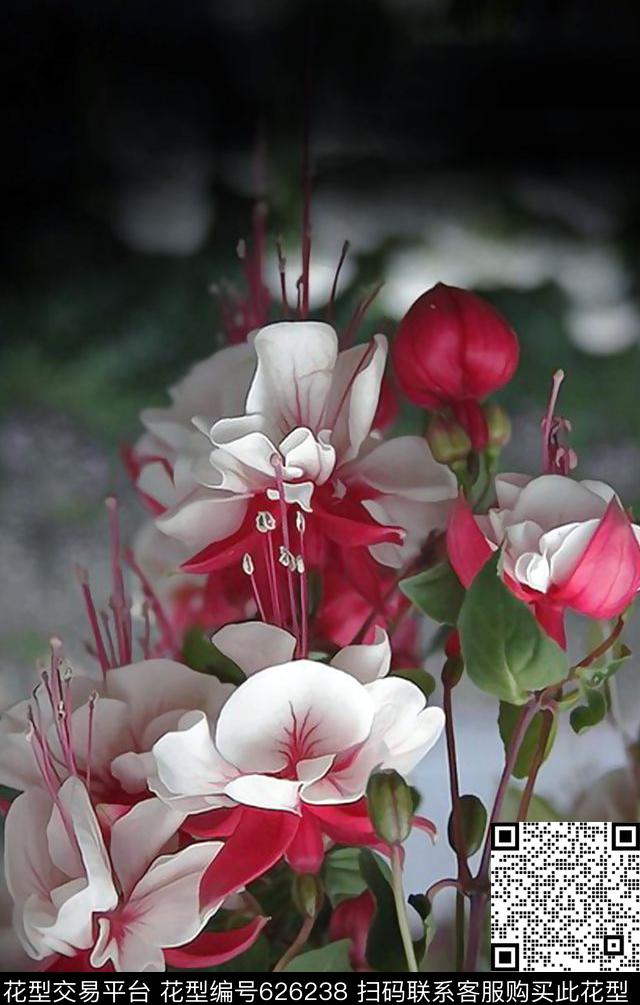 花朵数码印花华亿平台下载（图片编号: 626238） - 瓦栏（Walan）