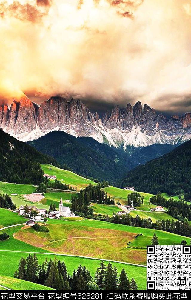 风景数码印花华亿平台下载（图片编号: 626281） - 瓦栏（Walan）