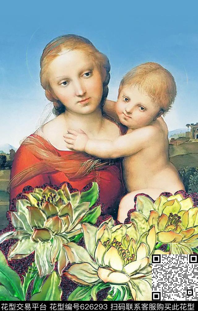 宫廷风数码印花华亿平台下载（图片编号: 626293） - 瓦栏（Walan）