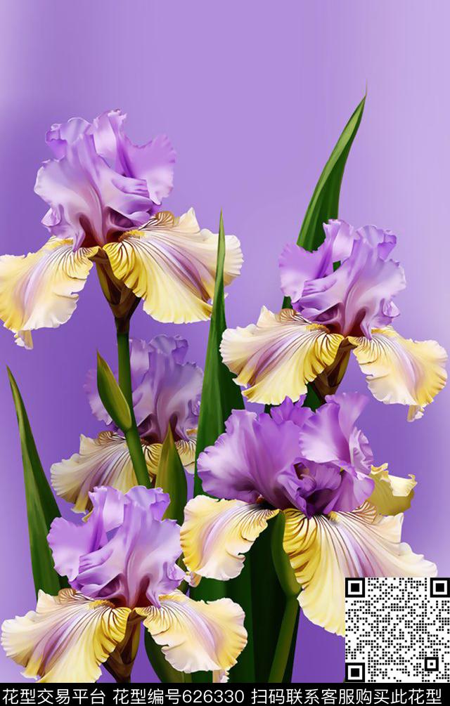 花朵数码印花华亿平台下载（图片编号: 626330） - 瓦栏（Walan）