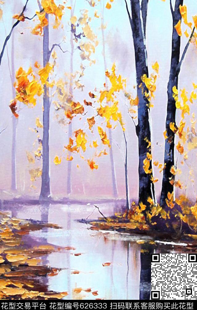 树林数码印花华亿平台下载（图片编号: 626333） - 瓦栏（Walan）