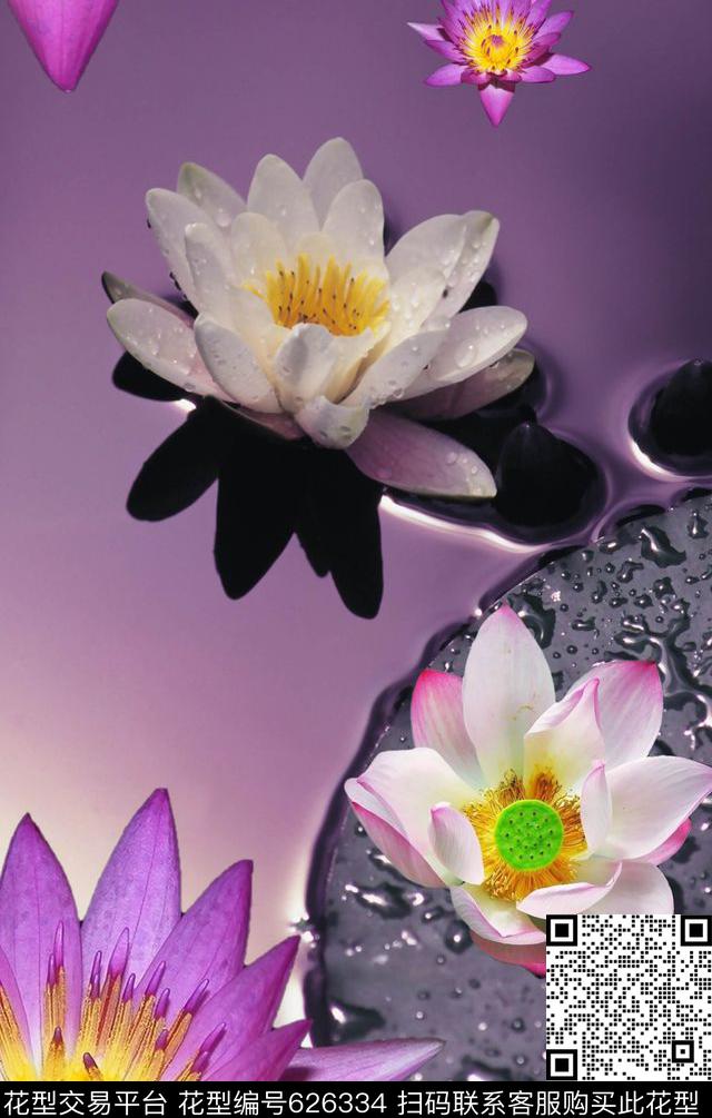 花朵数码印花华亿平台下载（图片编号: 626334） - 瓦栏（Walan）