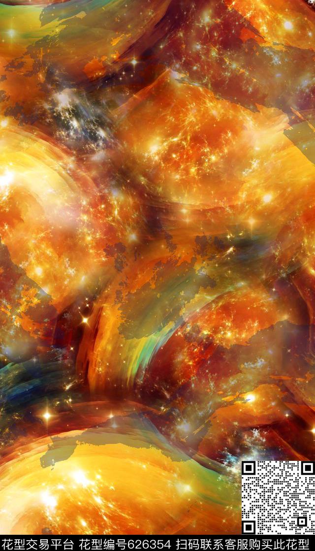 抽象炫彩男装数码印花华亿平台下载（图片编号: 626354） - 瓦栏（Walan）