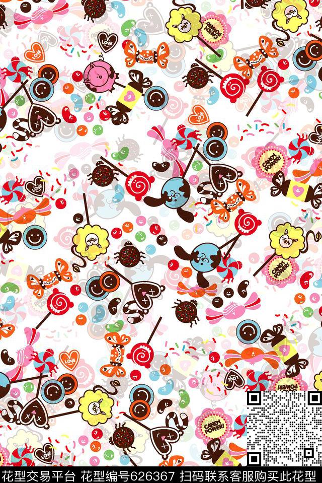 抽象婴童卡通传统印花华亿平台下载（图片编号: 626367） - 瓦栏（Walan）