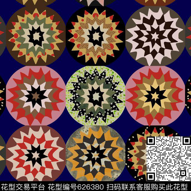 传统民族风几何方格2017年流行大牌几何时尚女装裙装华亿平台剪纸艺术窗花拼贴传统印花华亿平台下载（图片编号: 626380） - 瓦栏（Walan）