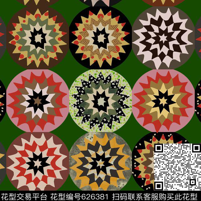 传统民族风几何方格2017年流行大牌几何时尚女装裙装华亿平台剪纸艺术窗花拼贴传统印花华亿平台下载（图片编号: 626381） - 瓦栏（Walan）