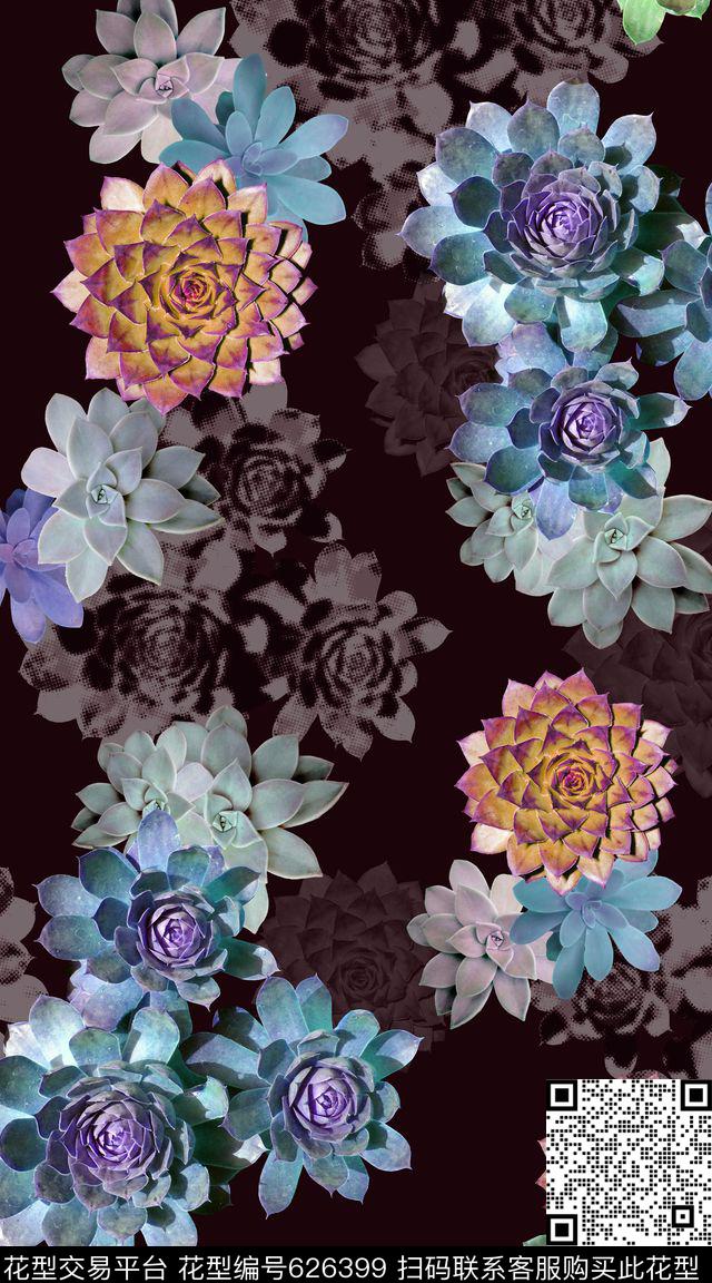 实体花朵花卉数码印花华亿平台下载（图片编号: 626399） - 瓦栏（Walan）