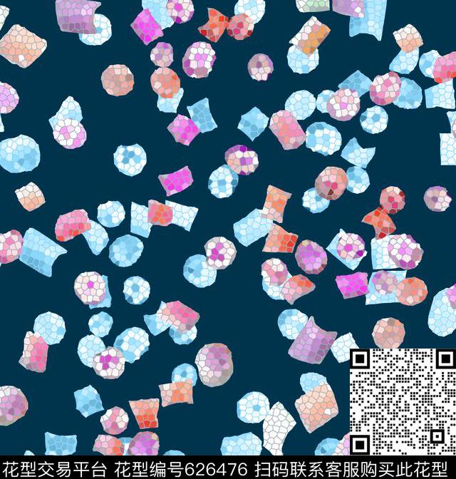 几何格子趣味数码印花华亿平台下载（图片编号: 626476） - 瓦栏（Walan）