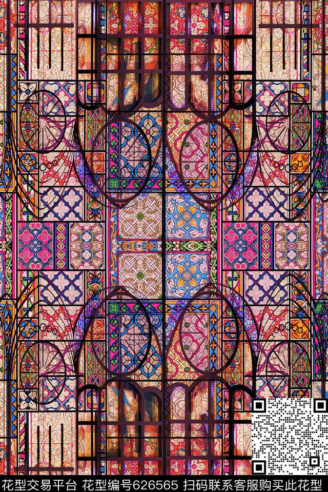 零点--女装复古欧式数码印花华亿平台下载（图片编号: 626565） - 瓦栏（Walan）