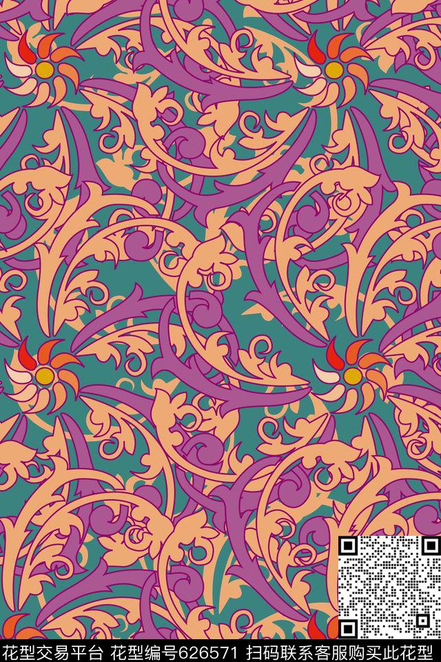 民族风中国风传统印花华亿平台下载（图片编号: 626571） - 瓦栏（Walan）