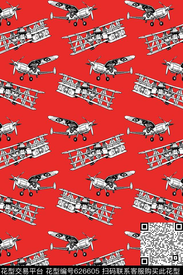 飞机童装滑翔机传统印花华亿平台下载（图片编号: 626605） - 瓦栏（Walan）