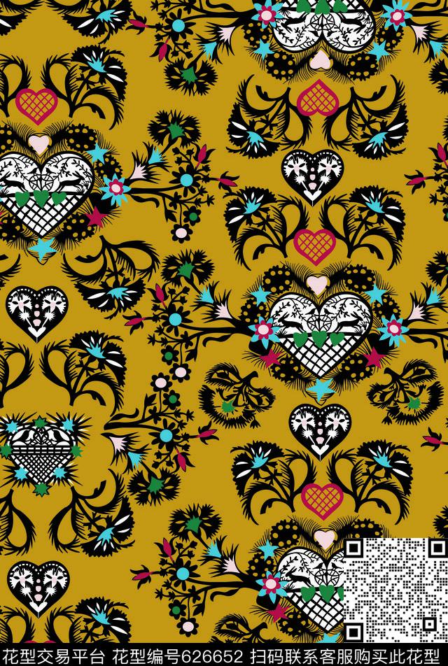 夏季写意时尚传统印花华亿平台下载（图片编号: 626652） - 瓦栏（Walan）